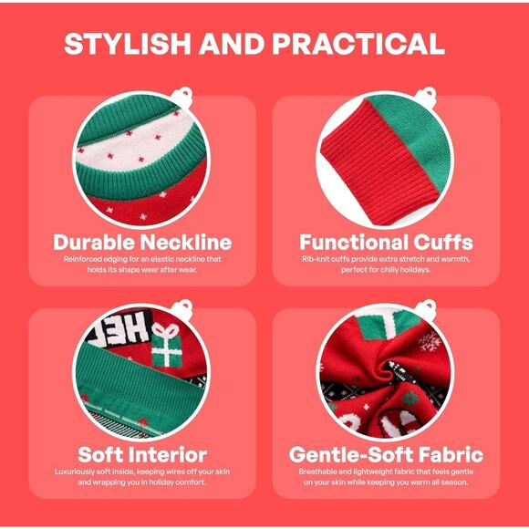 Giggling Getup Men’s XL Holiday Sweater w/ Snap-On Elf – New in Box - Picture 5 of 6